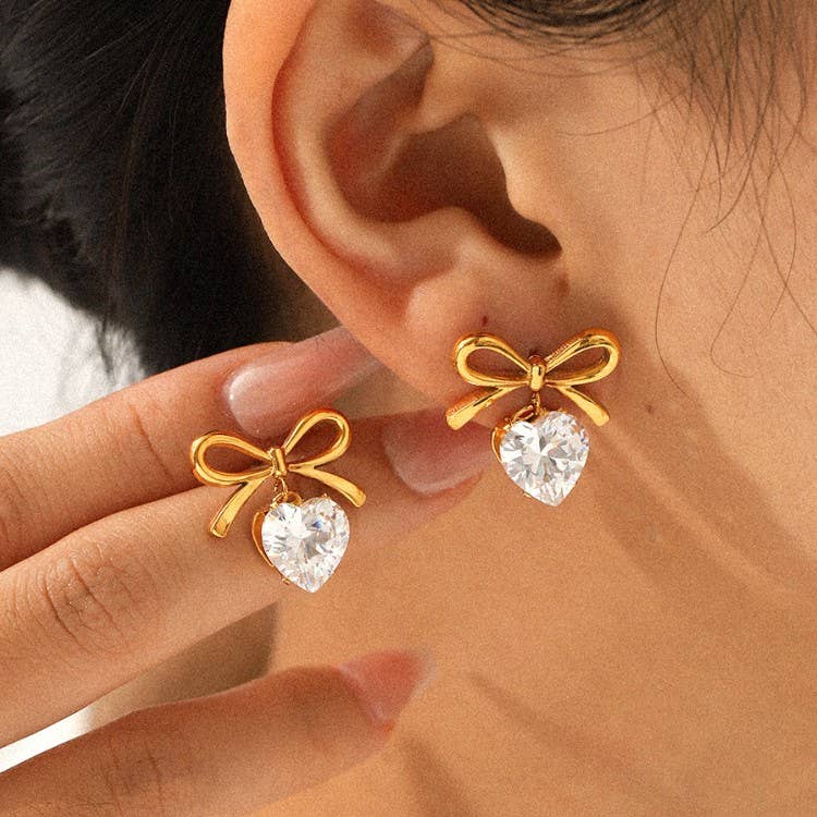 LOVE AT FIRST BOW EARRINGS