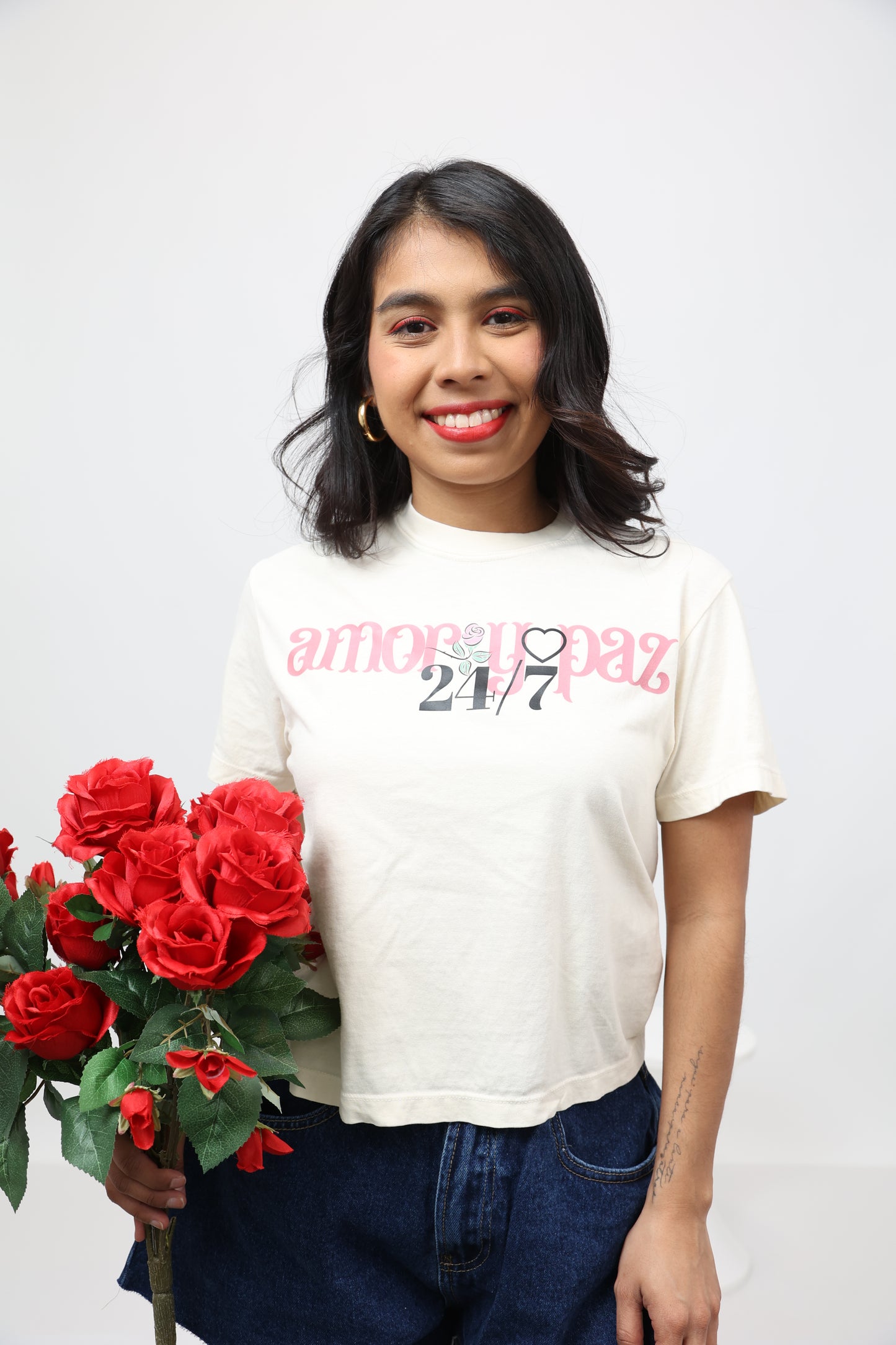 Amor y Paz Cotton Boxy T-shirt