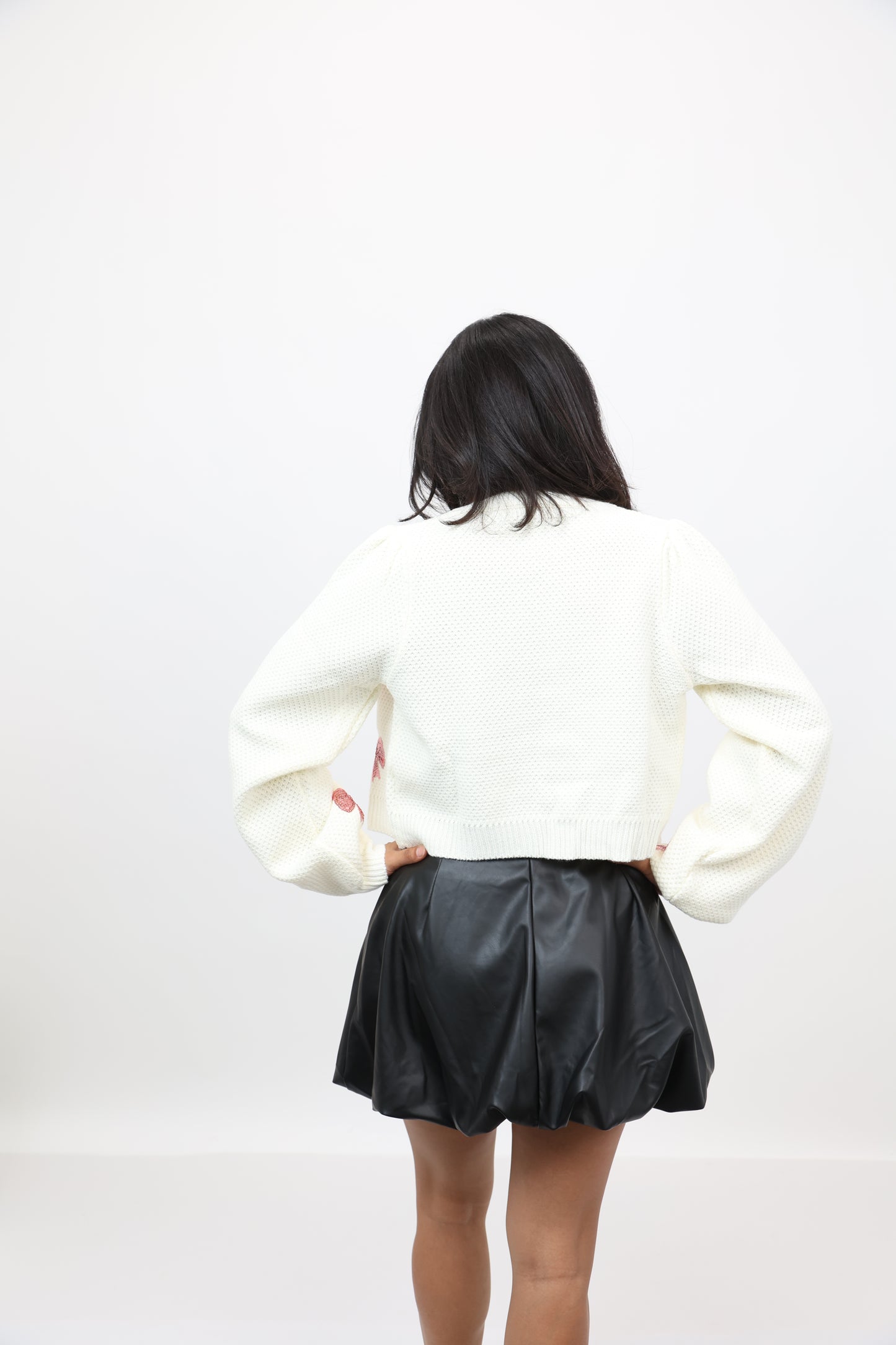 Chic Flare Faux Leather Skort