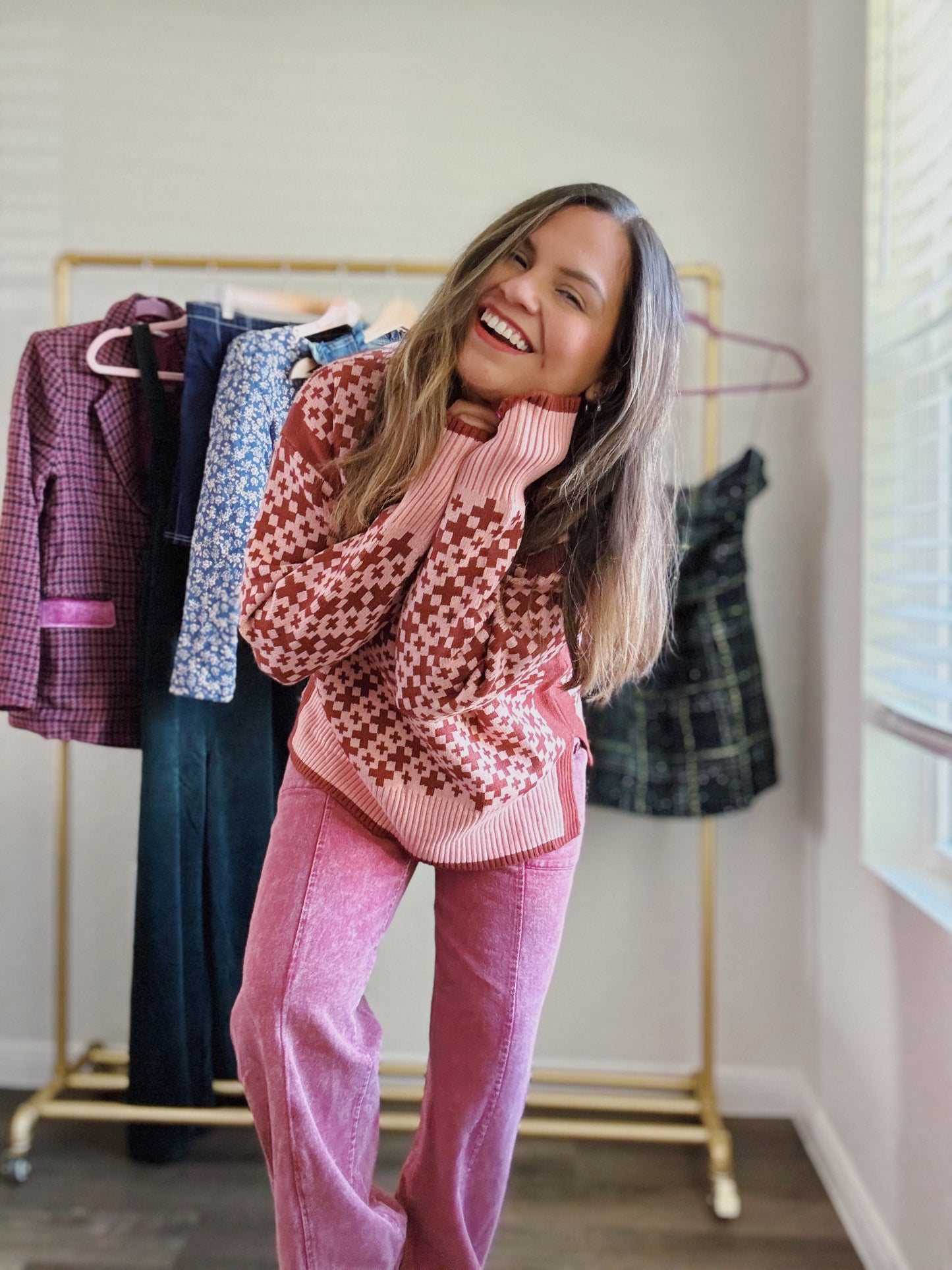Berry Cozy Dream Pullover Sweater