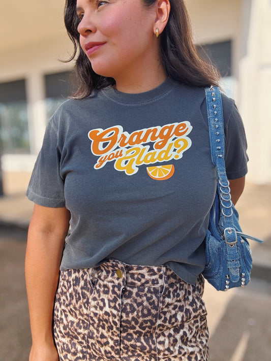 Orange you Glad Boxy Cotton Tee