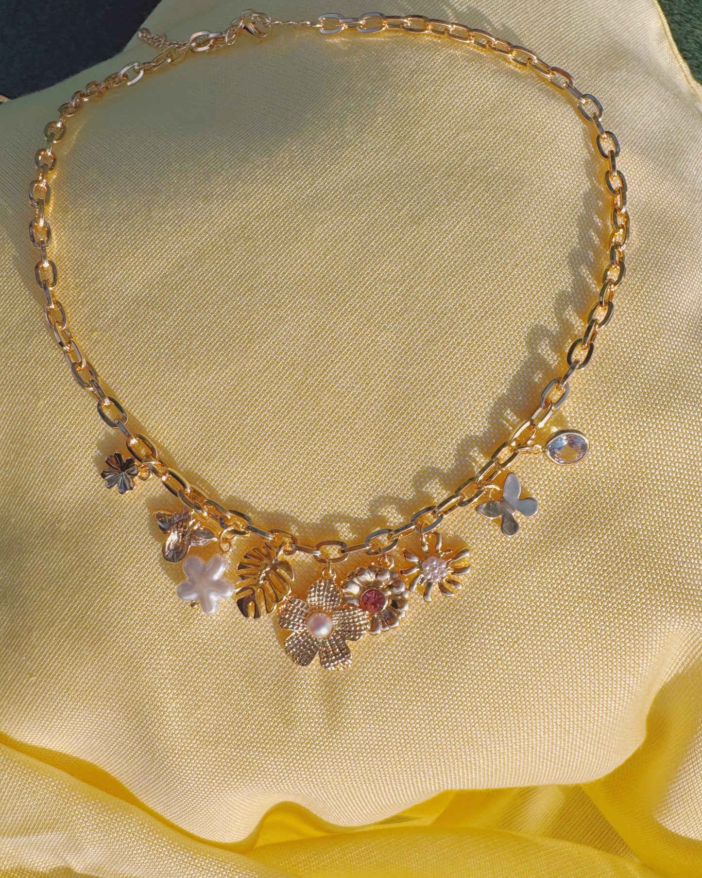 Floral Love Charm Necklace