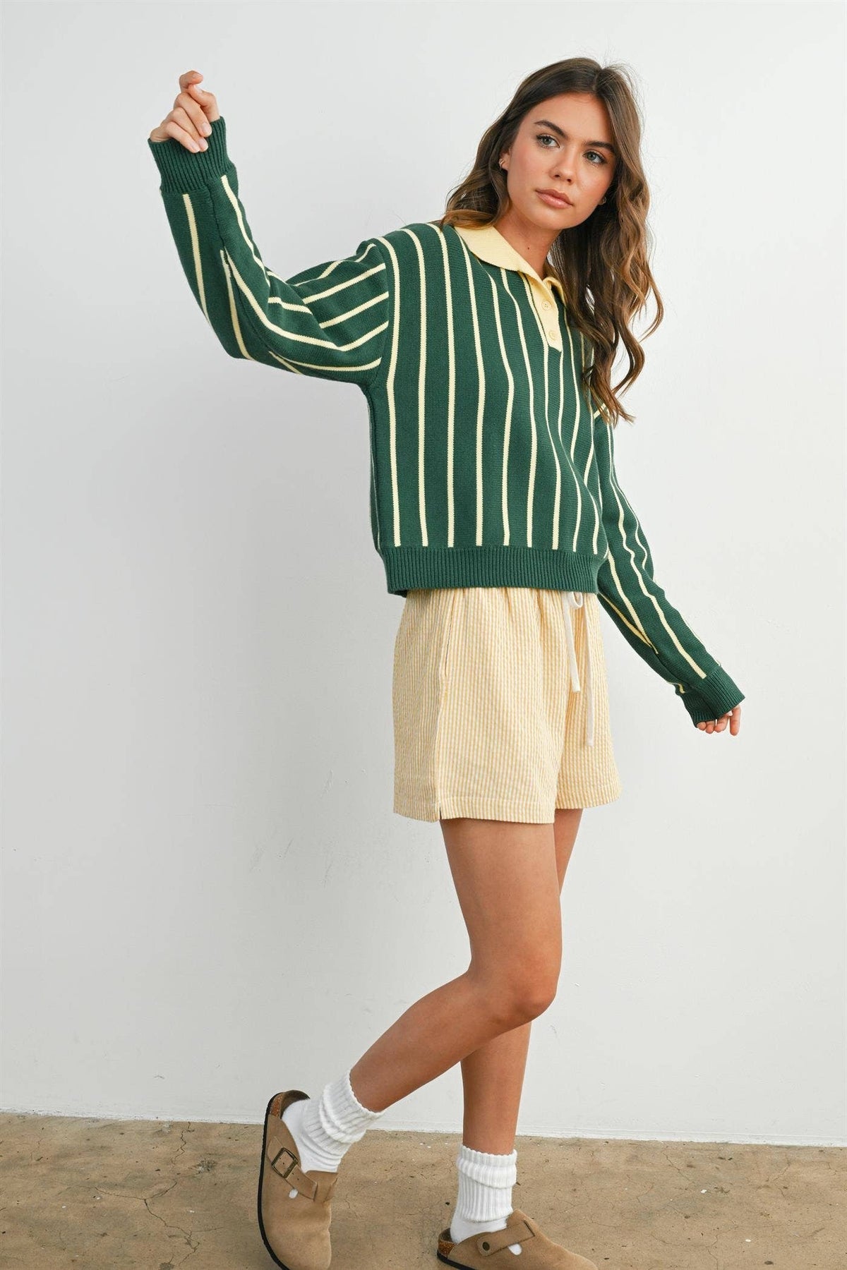 LA COOL GIRL POLO SWEATER