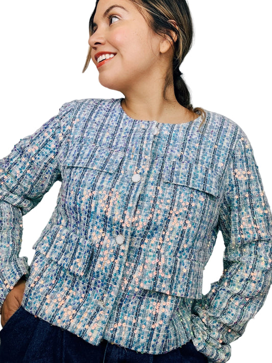 Fairy-Tale Sequin Tweed Jacket
