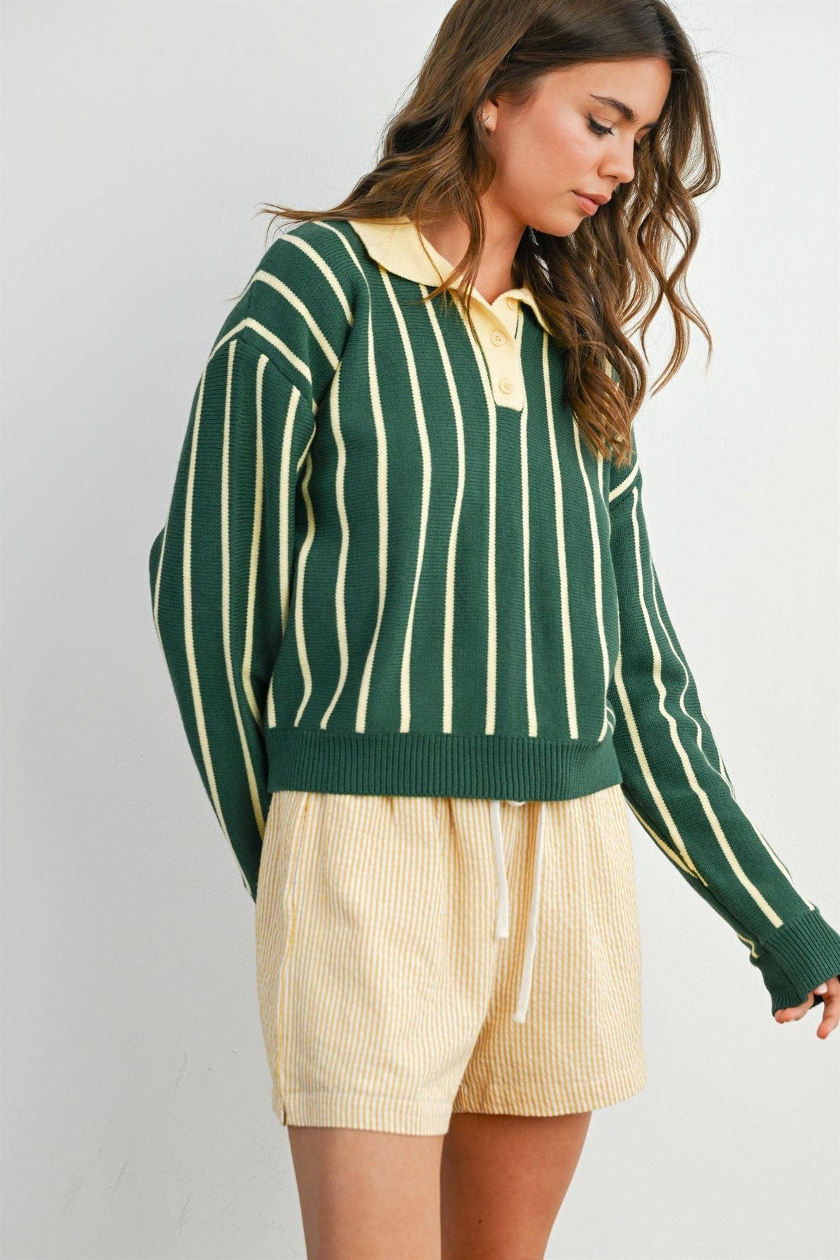 LA COOL GIRL POLO SWEATER