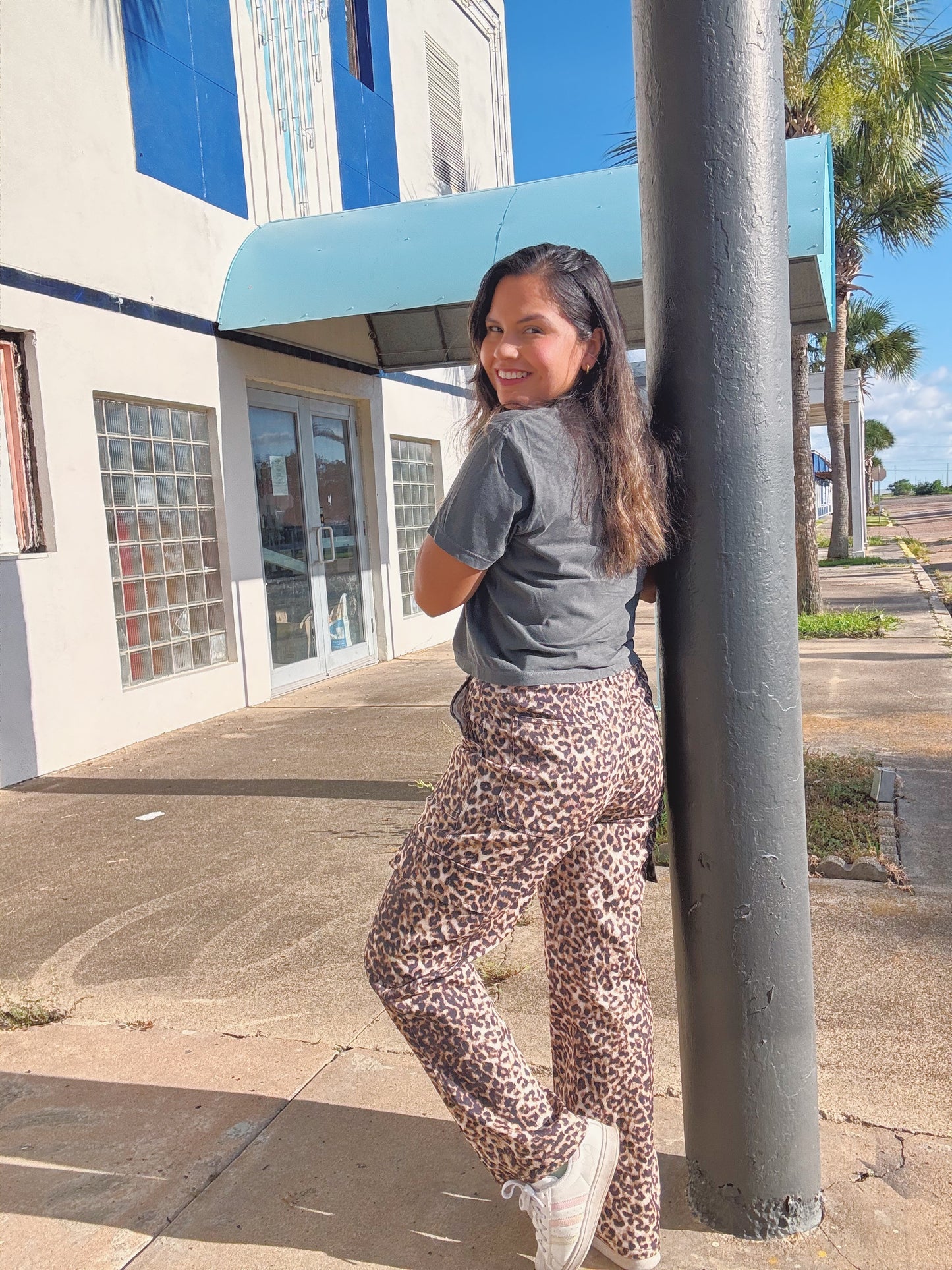 Wild Summer Leopard Print Cargo Pants