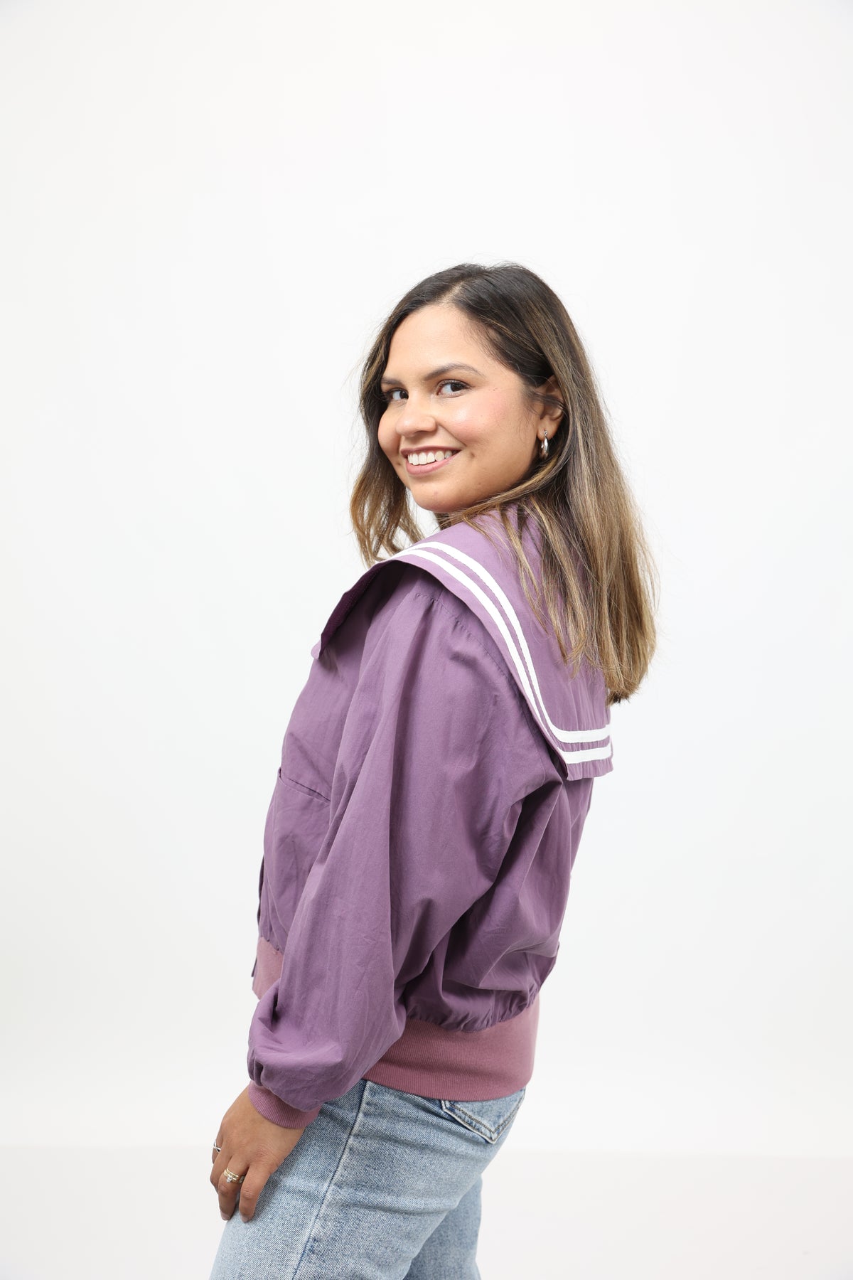 Peter Pan Cotton Jacket (Violet)