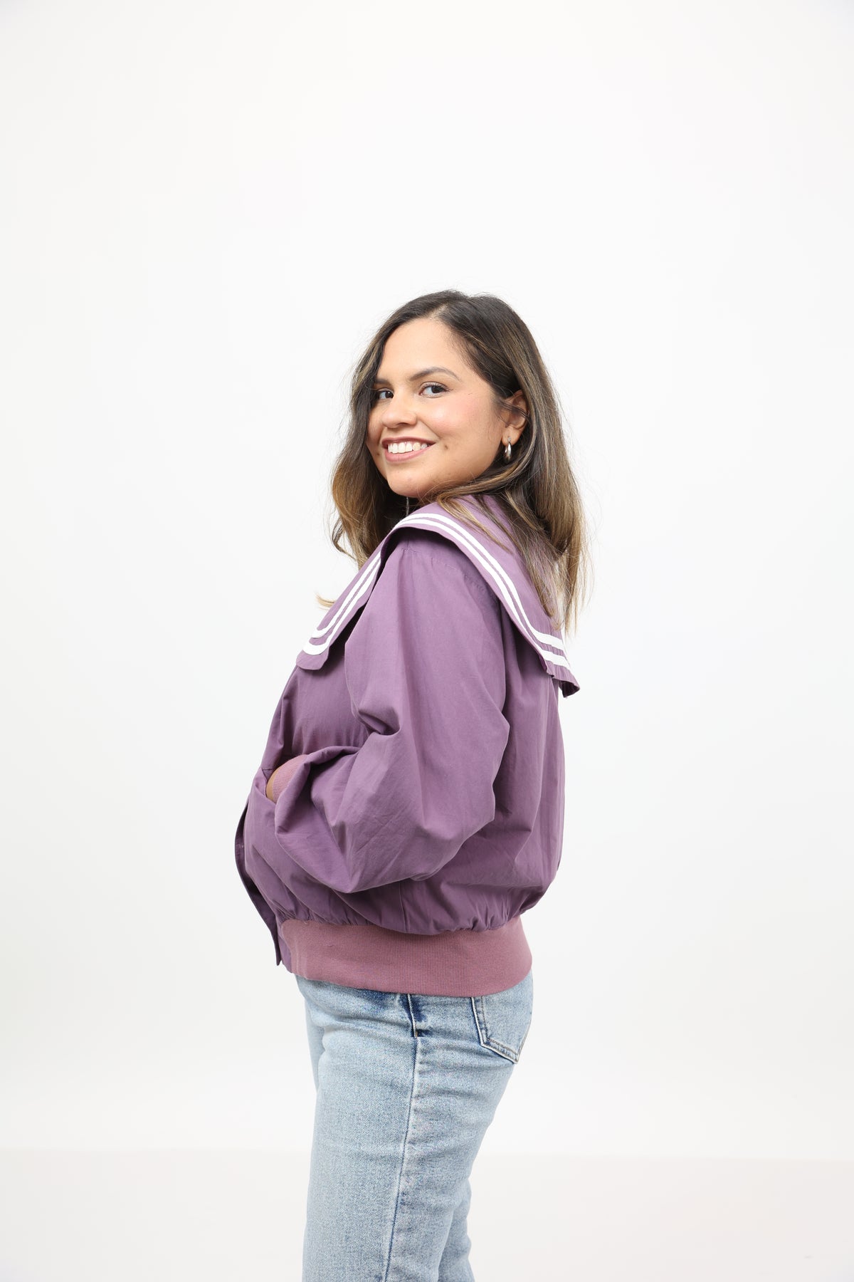 Peter Pan Cotton Jacket (Violet)