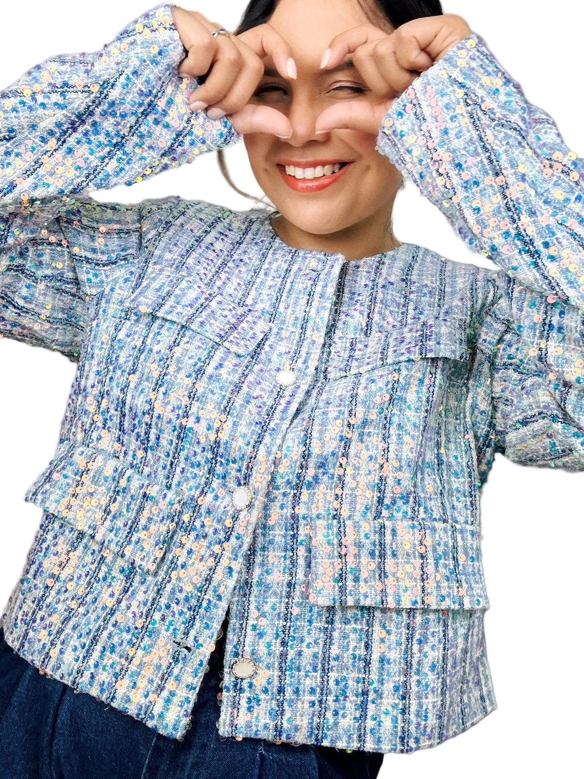 Fairy-Tale Sequin Tweed Jacket