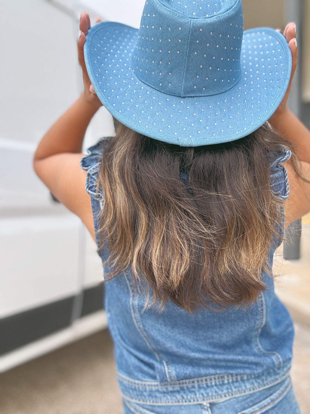 Rhinestone Denim Hat