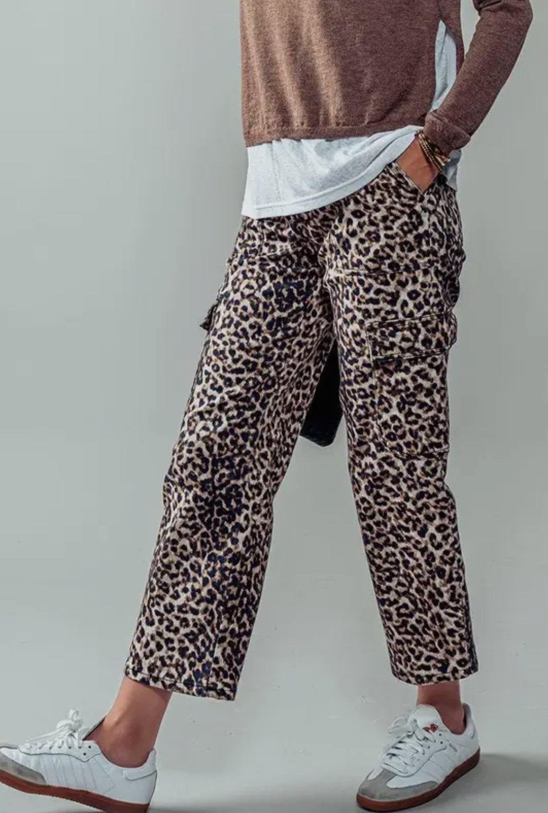 Wild Summer Leopard Print Cargo Pants