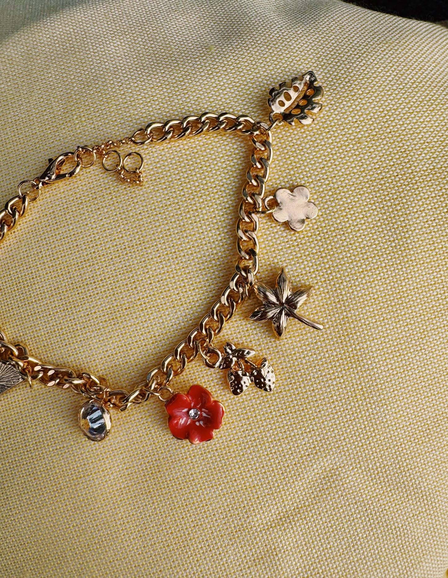 Fruit & Flower Gold Bracelet