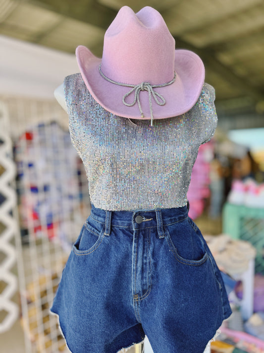 Light Purple Bow Detail Hat