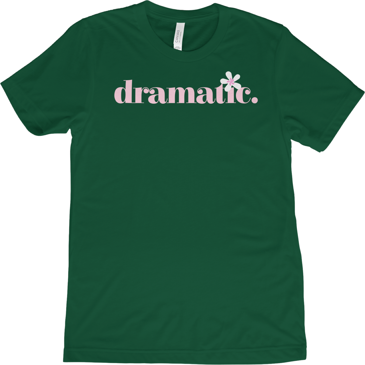 Dramatic Evergreen Cotton T-Shirt
