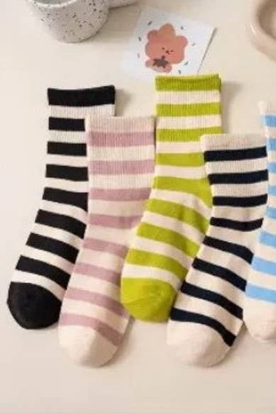 STRIPE CLUB CREW SOCKS