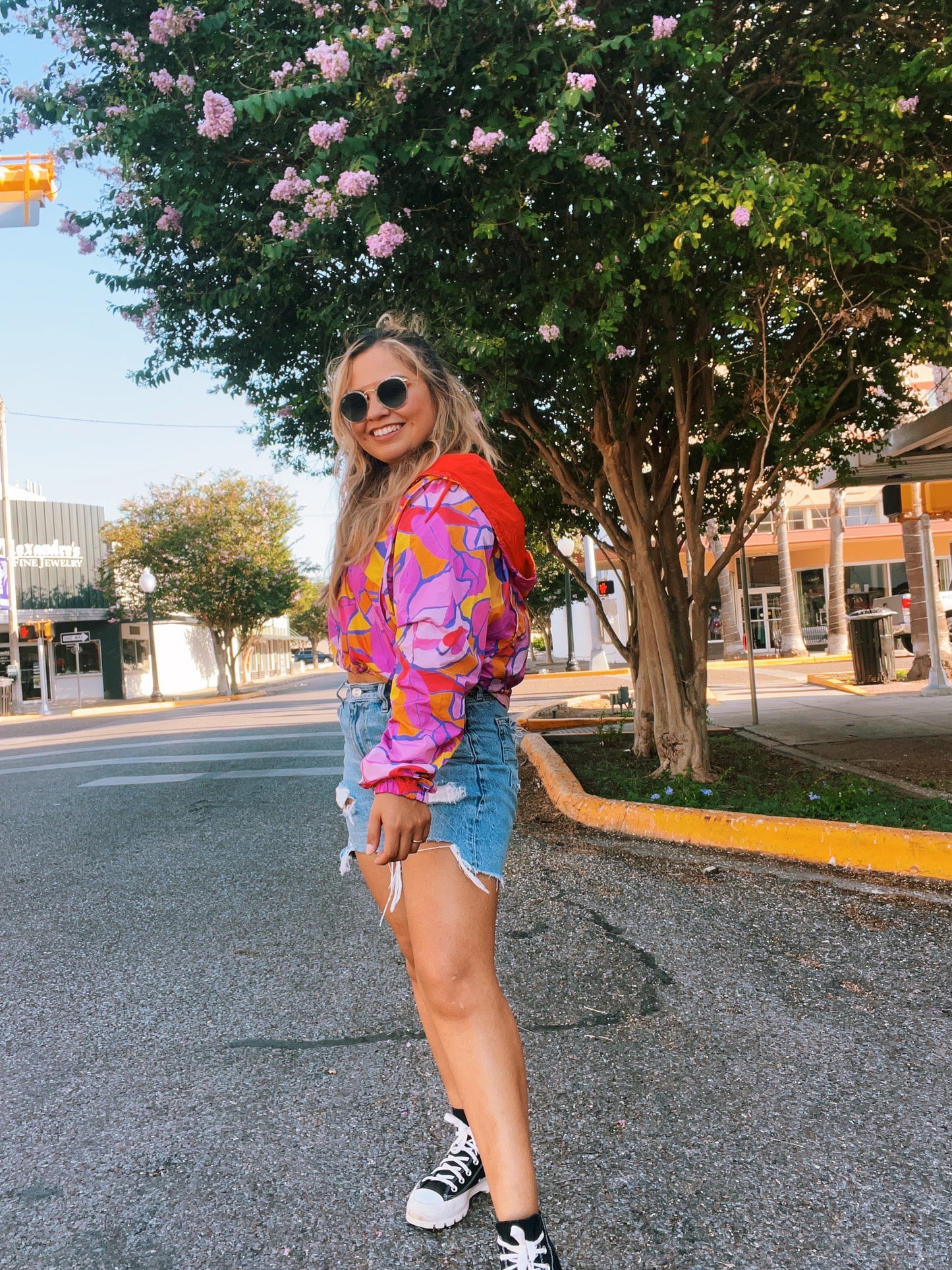 Color Pattern Sporty Jacket