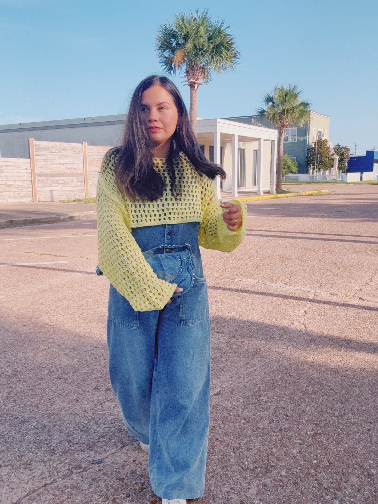 Don’t be shy breezy yellow cropped sweater