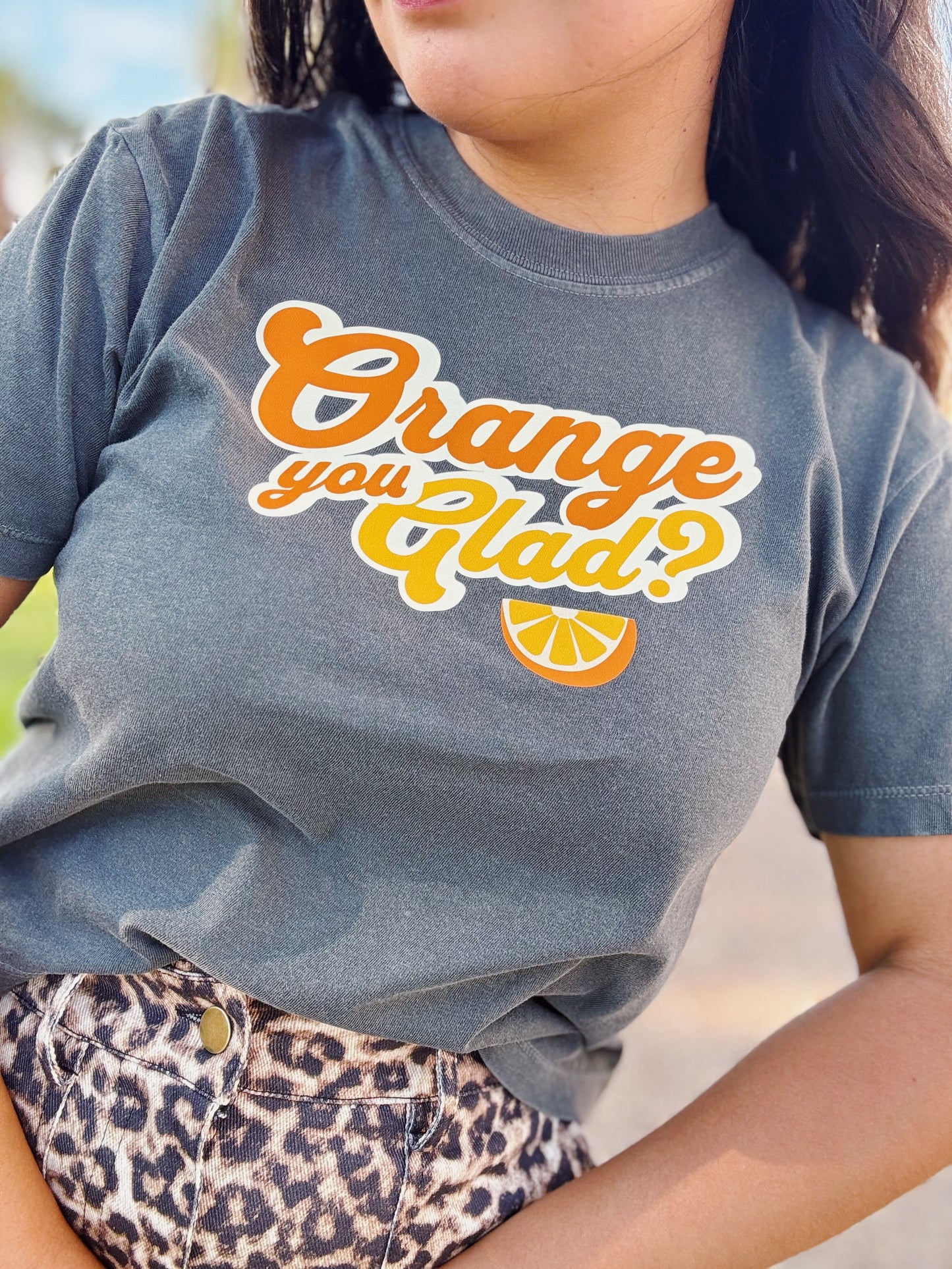 Orange you Glad Boxy Cotton Tee