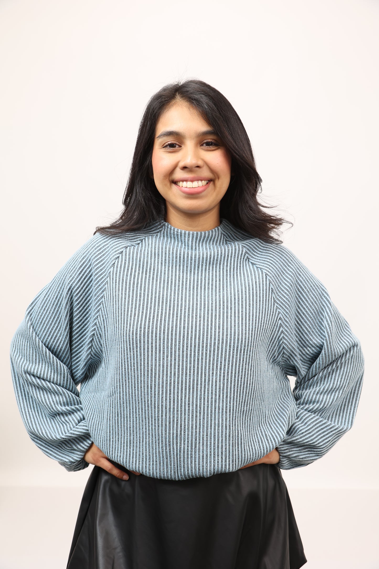 Charming Blue Long-Sleeve Top