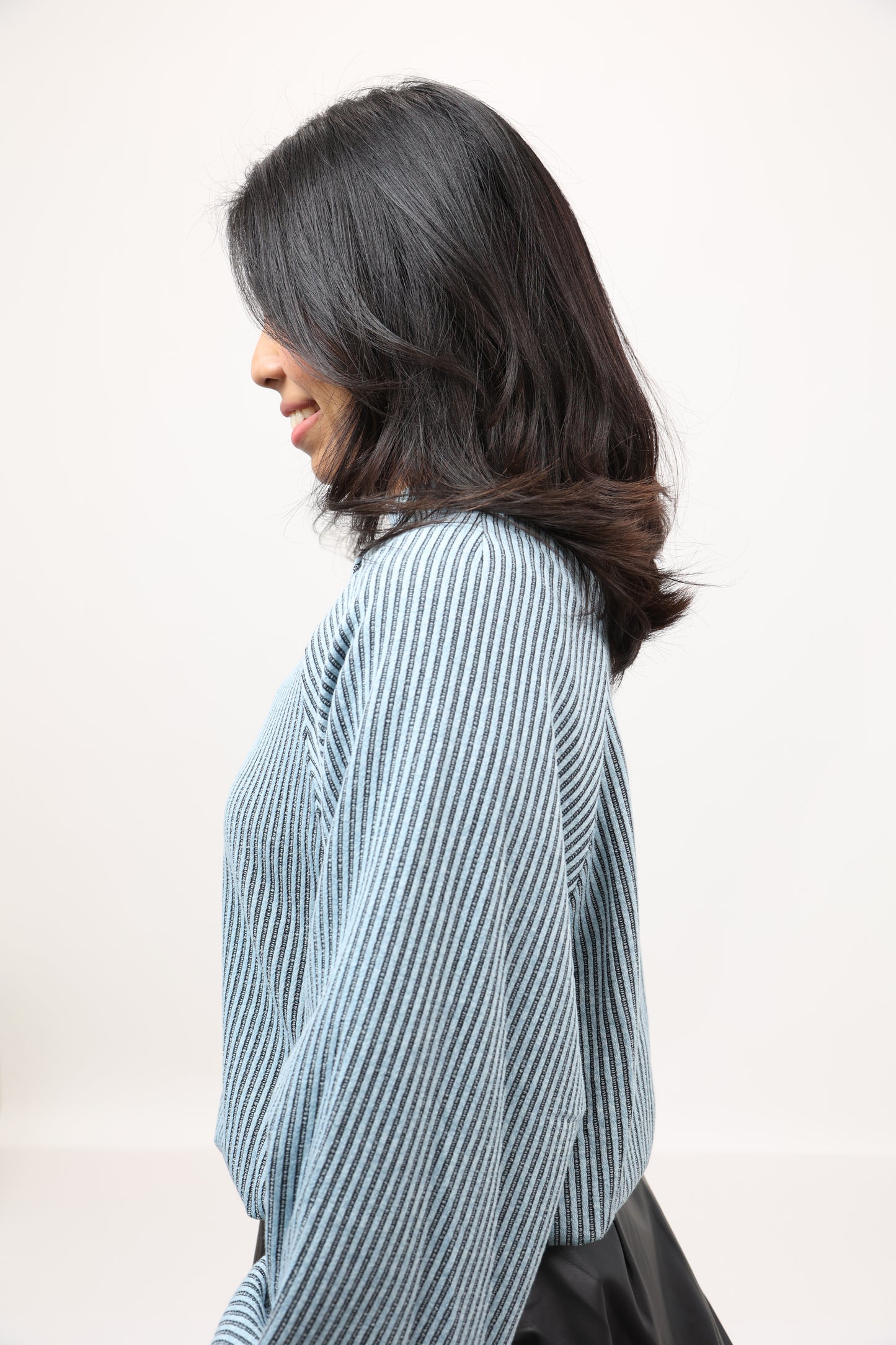 Charming Blue Long-Sleeve Top