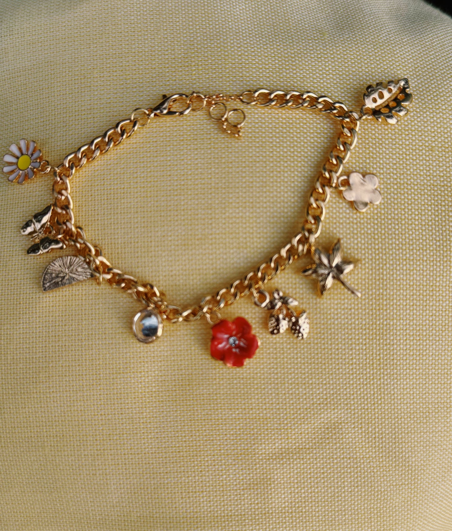 Fruit & Flower Gold Bracelet