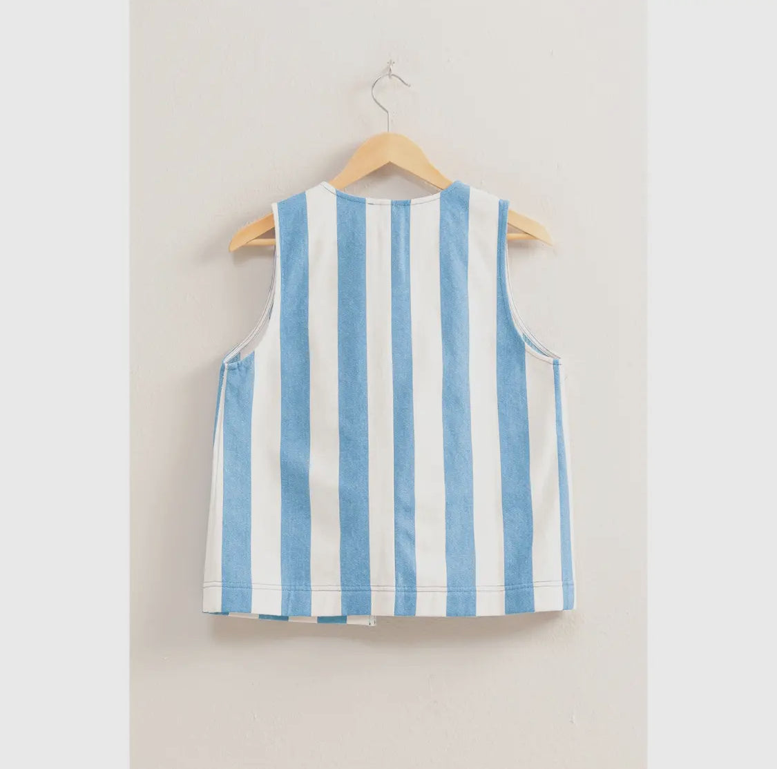 Sail Away Blue Stripe Cotton Vest