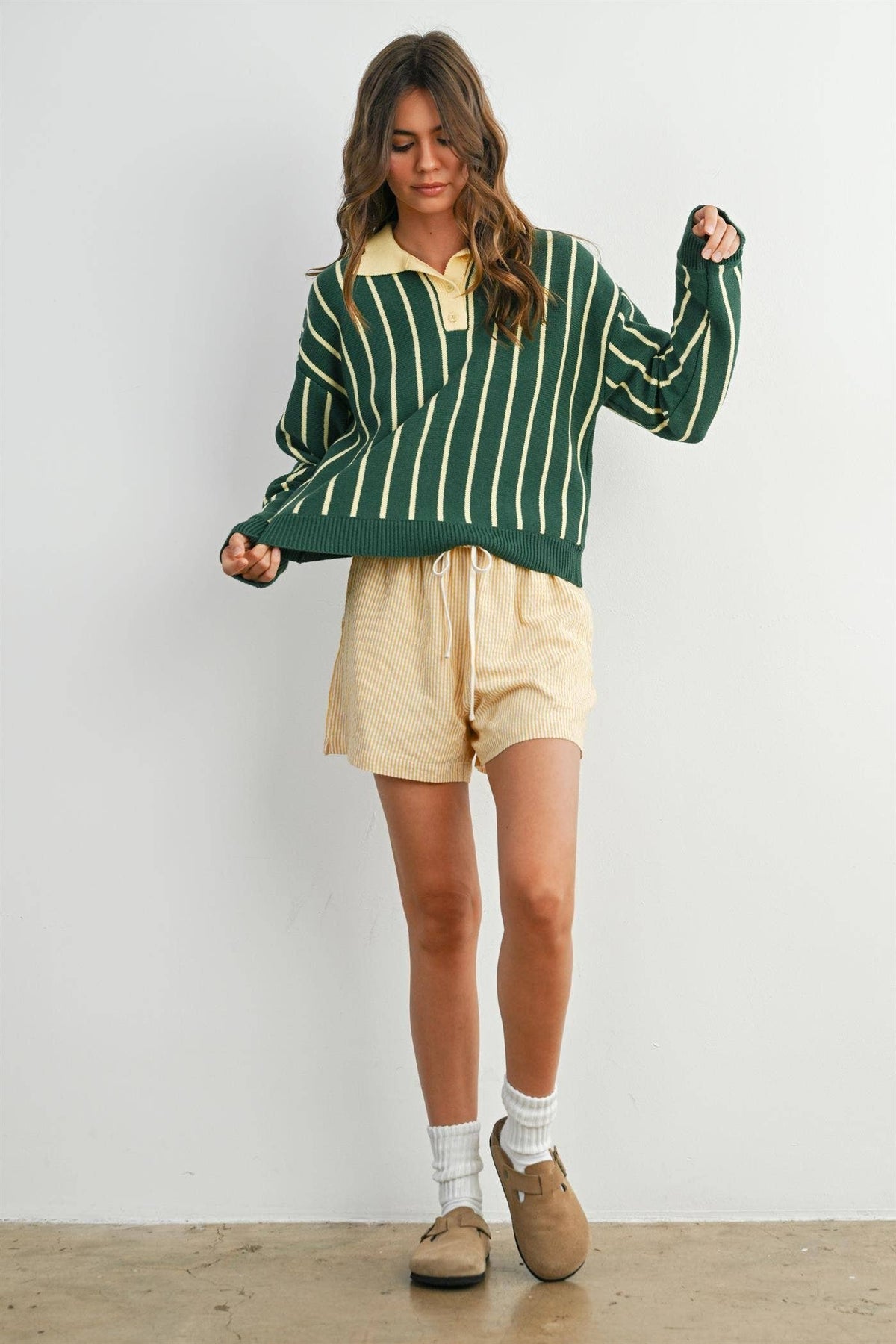 LA COOL GIRL POLO SWEATER