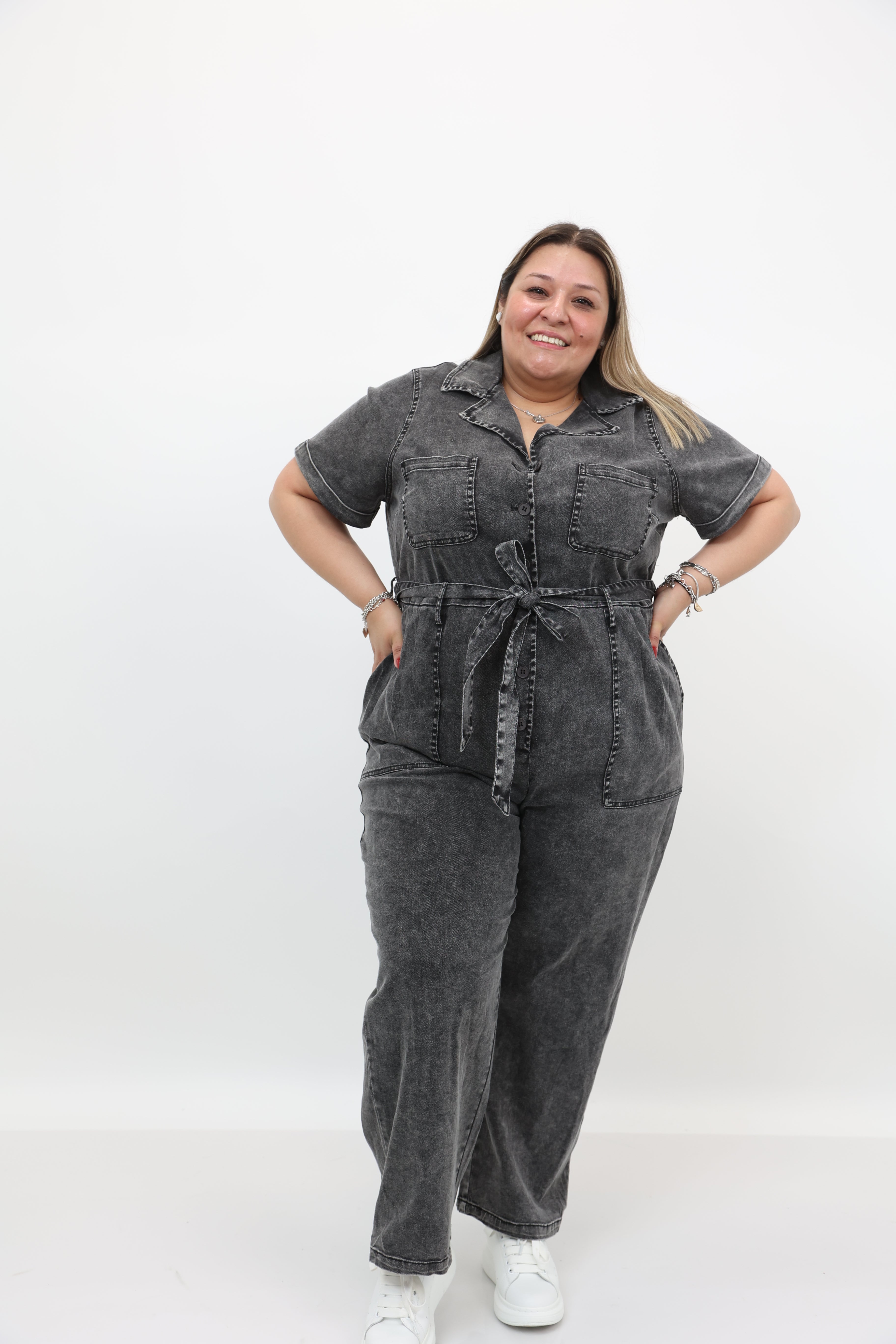 Denim jumpers shops plus size