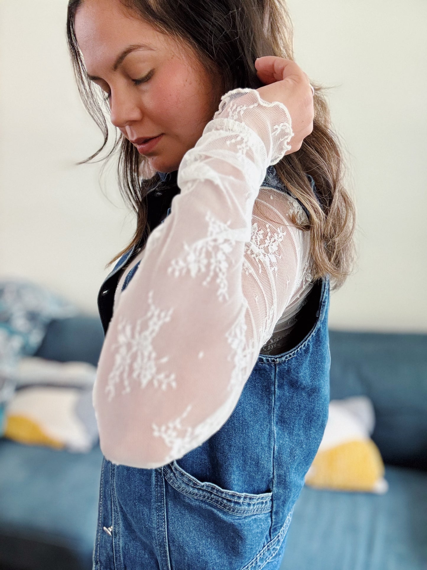 Mesh Floral Top