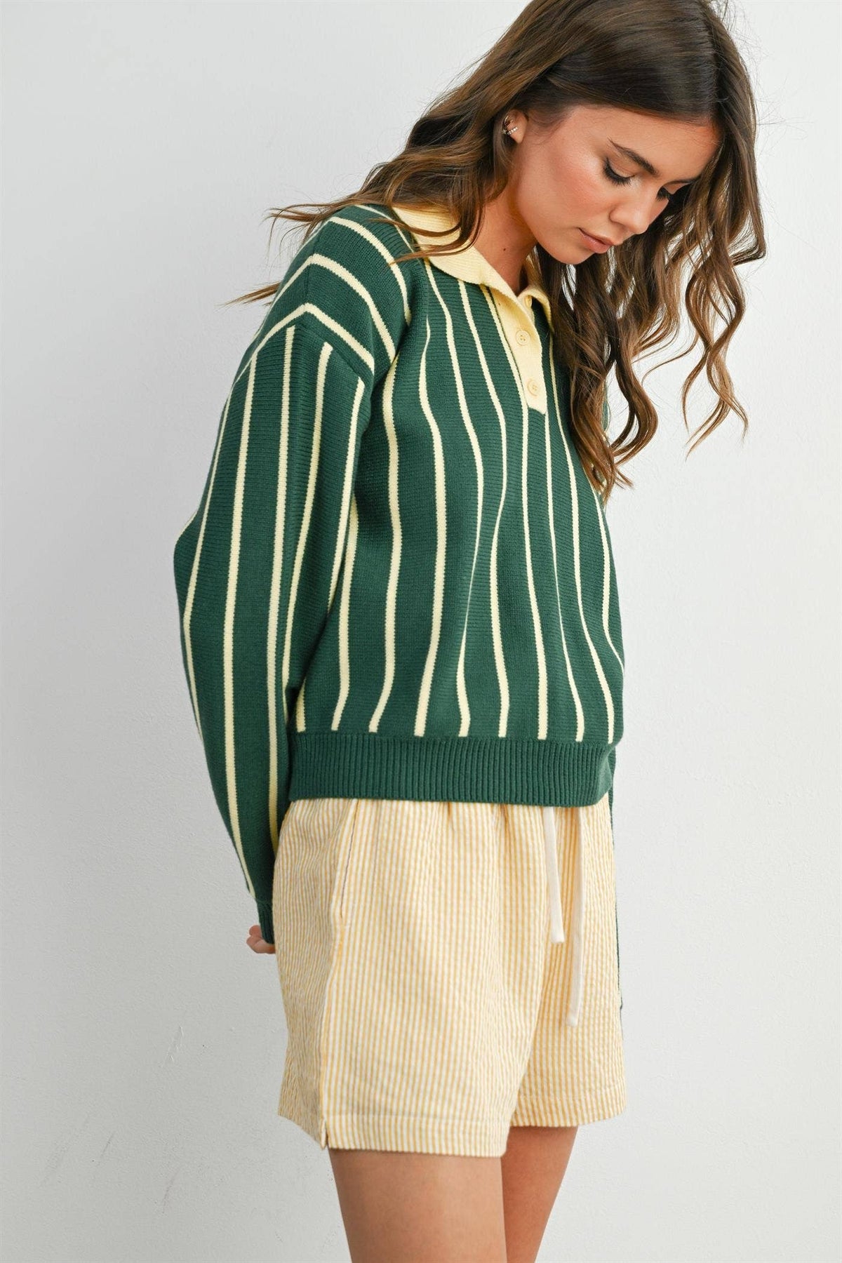 LA COOL GIRL POLO SWEATER