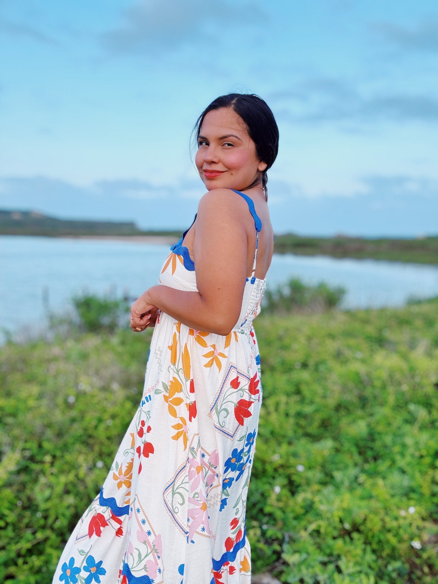 Wavy Floral Spring/Summer Dress
