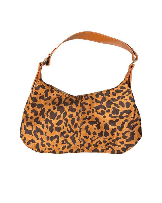 Animal print shoulder bag