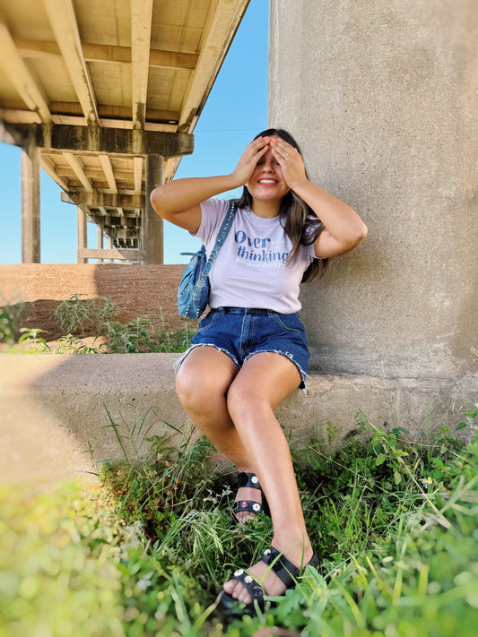 Overthinking Please Hold Cotton Tee