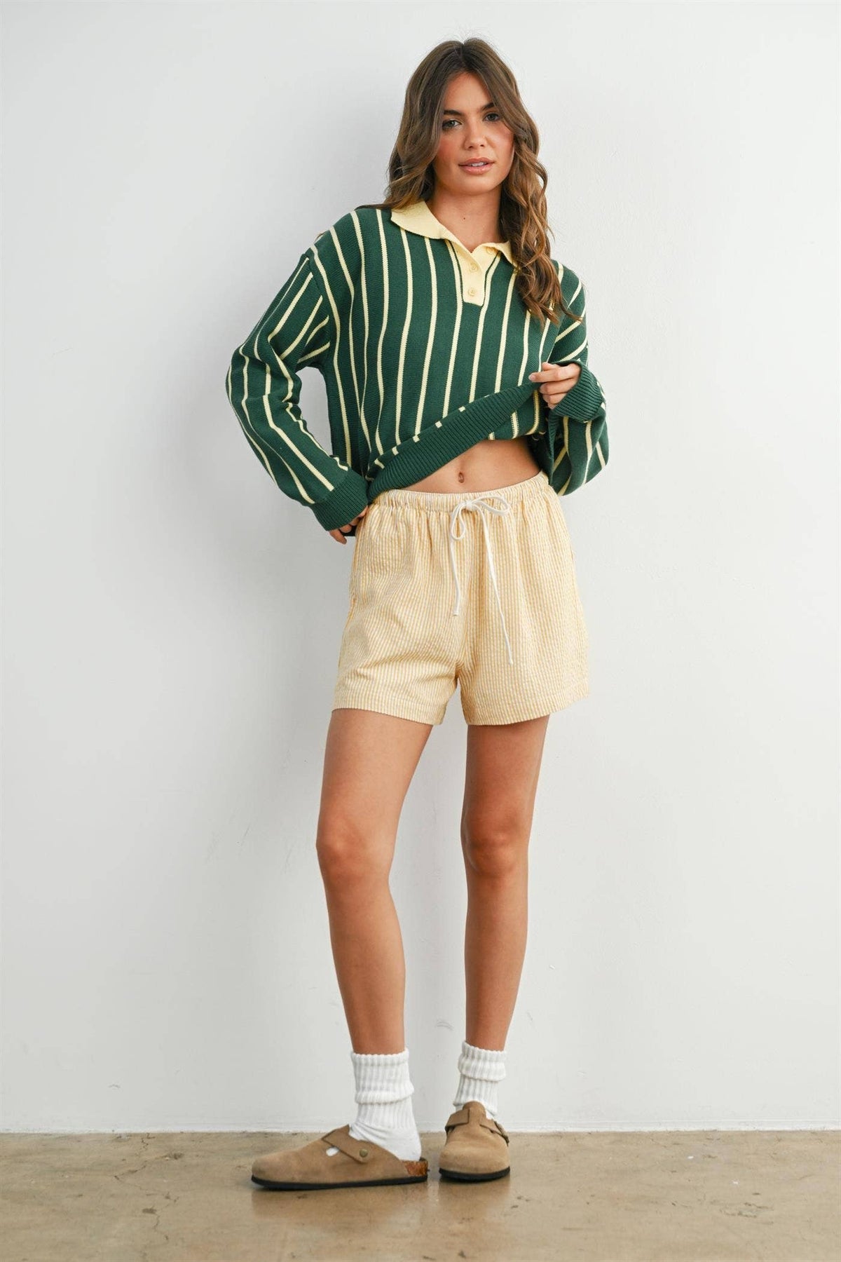 LA COOL GIRL POLO SWEATER