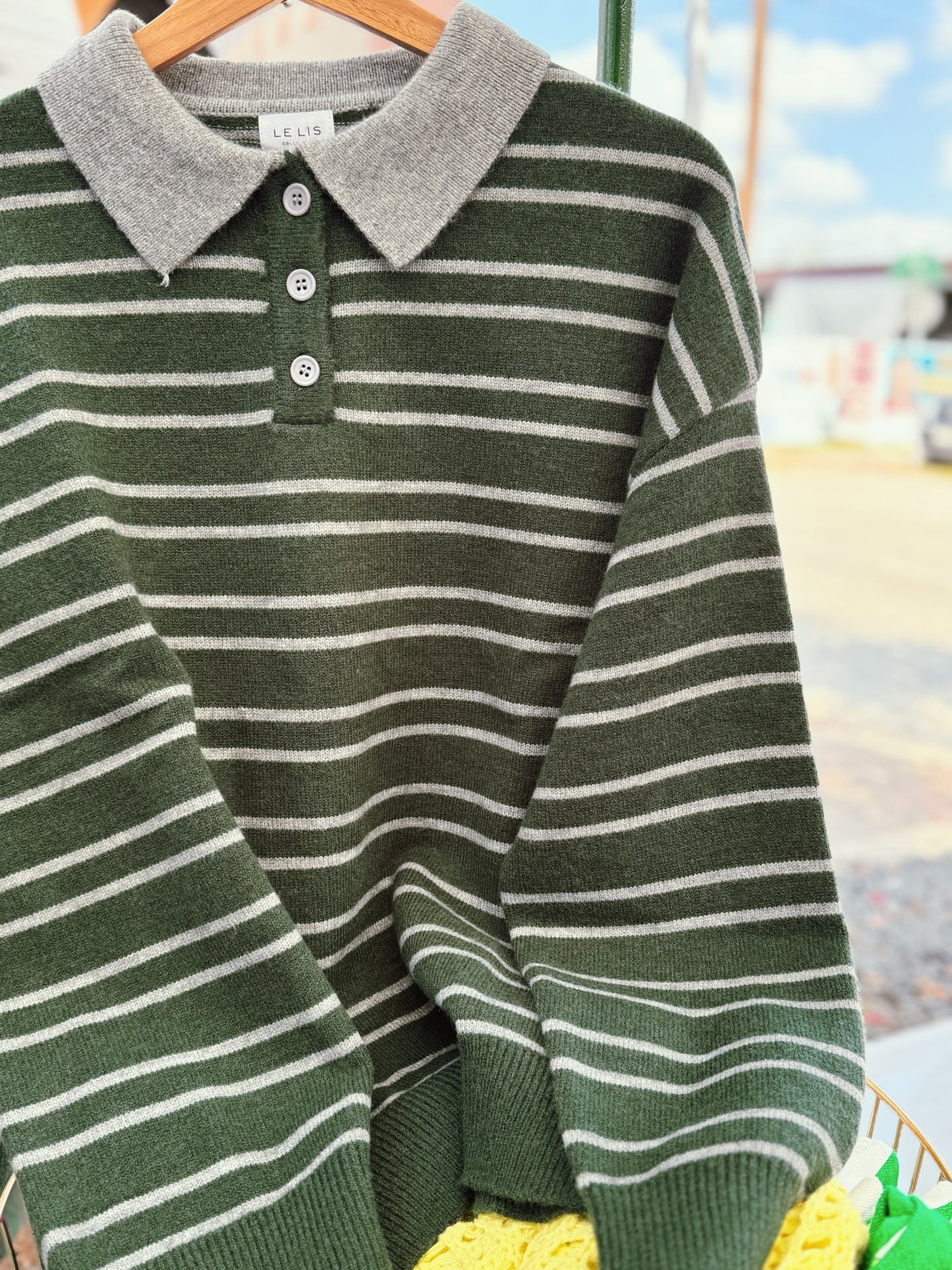 Green Fall Perfection Long Sleeve Sweater