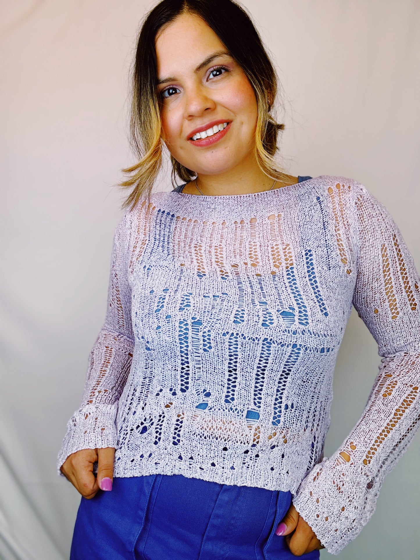 Lavender Spring Feeling Knit Top