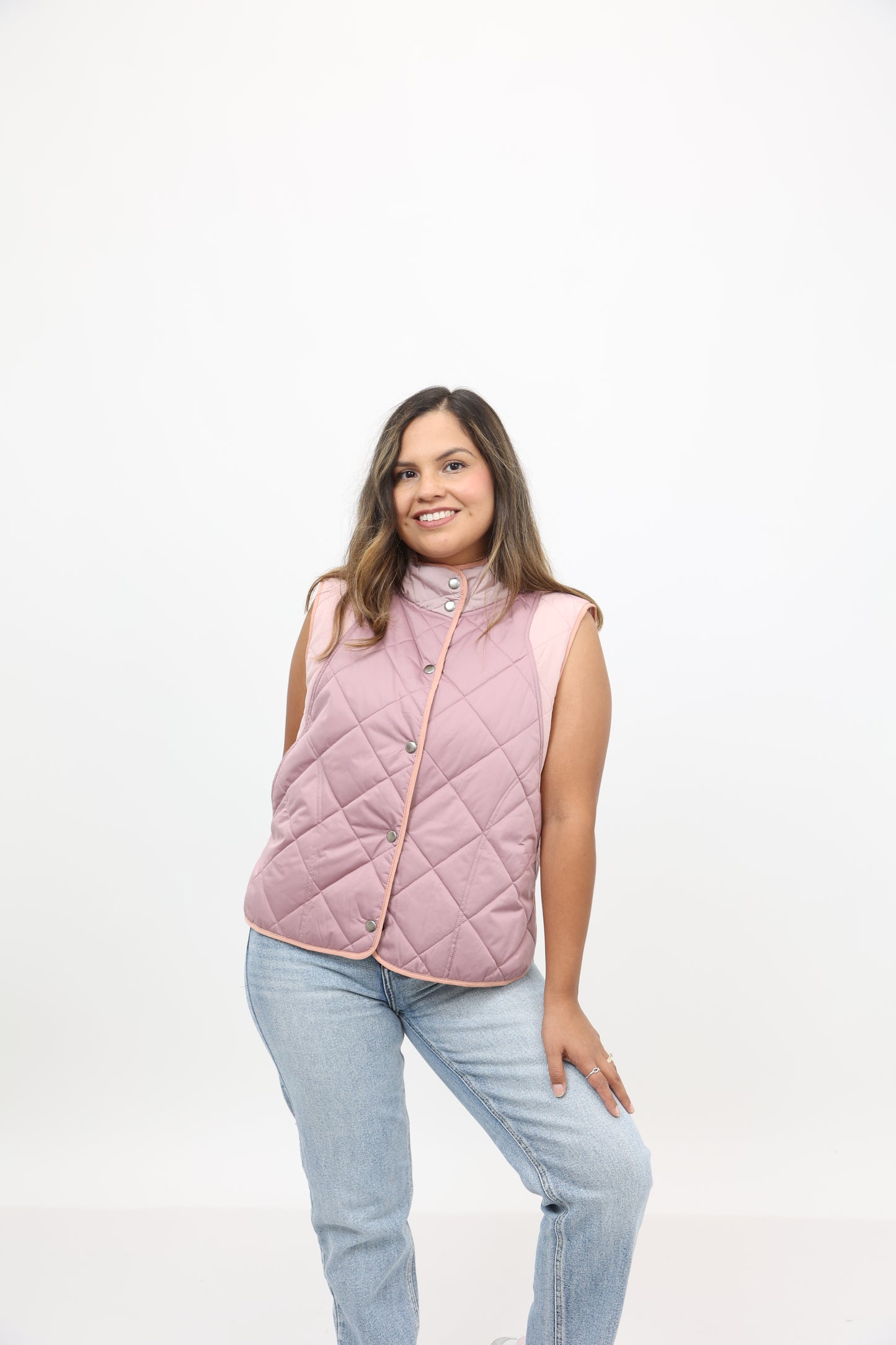 Chic Color Block Padded Vest