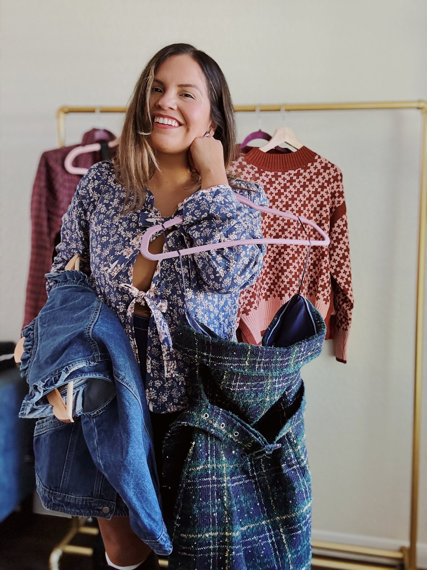 Floral Quilt Bow Jacket