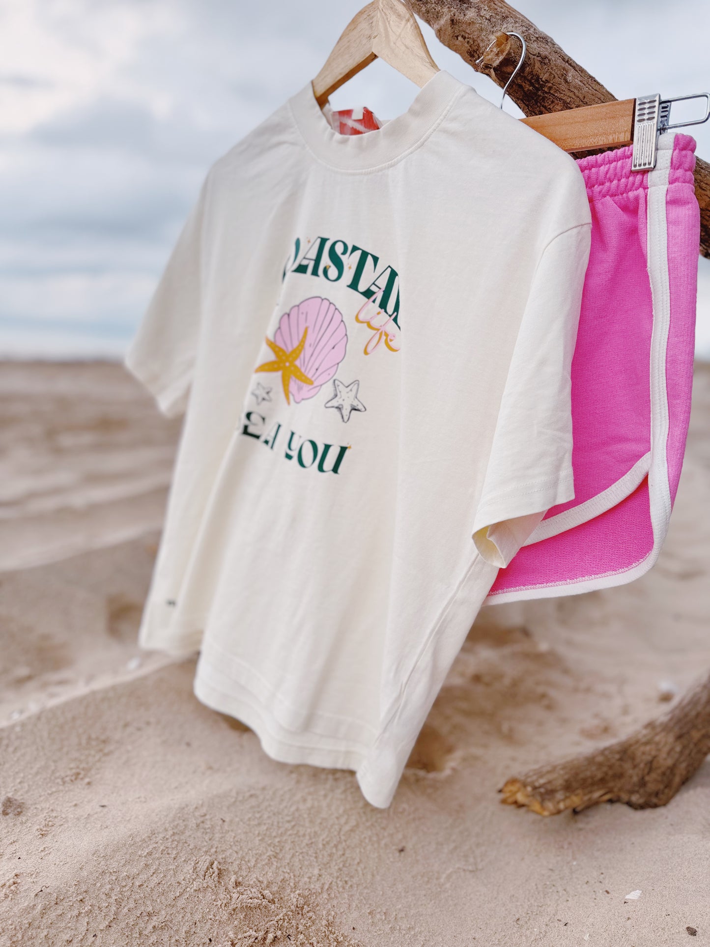Pink at Sea Cotton Slim-Fit Dolphin Shorts