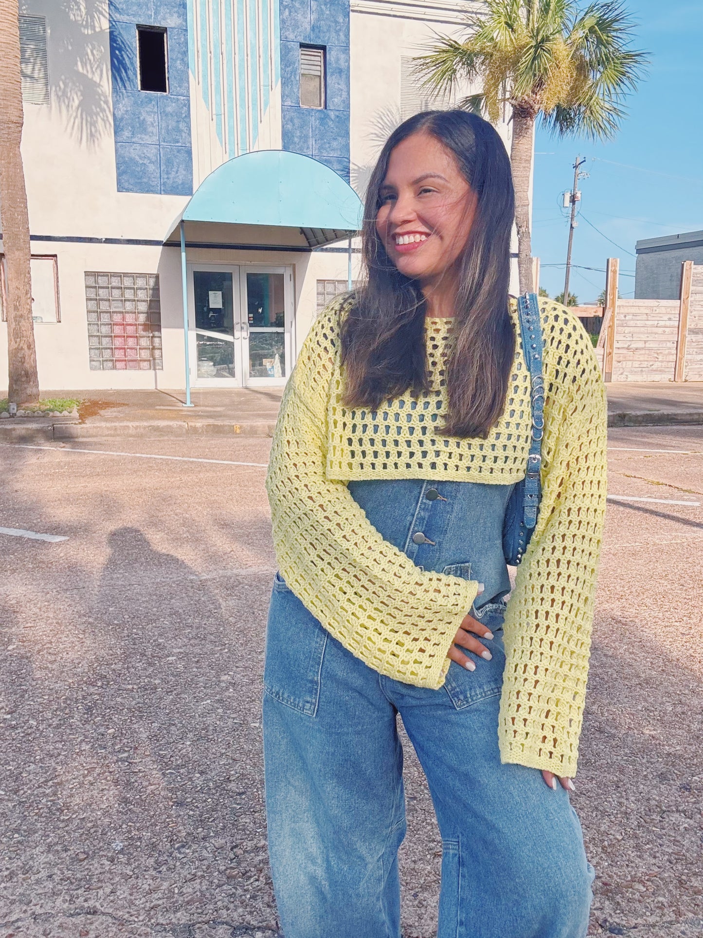 Don’t be shy breezy yellow cropped sweater