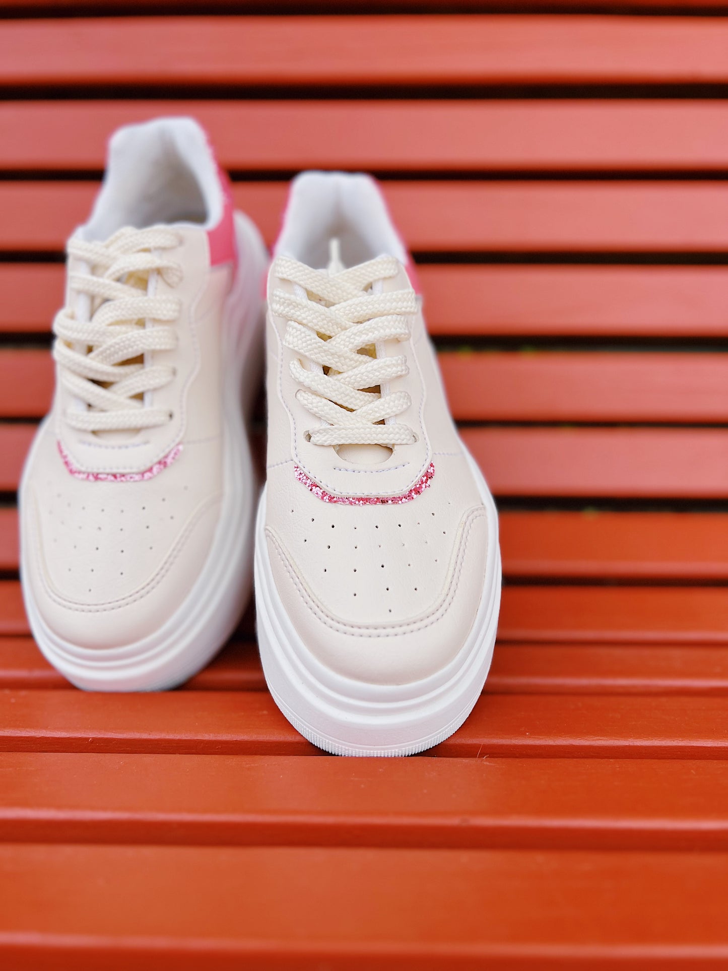 Platform Pink Off-White Sneakers