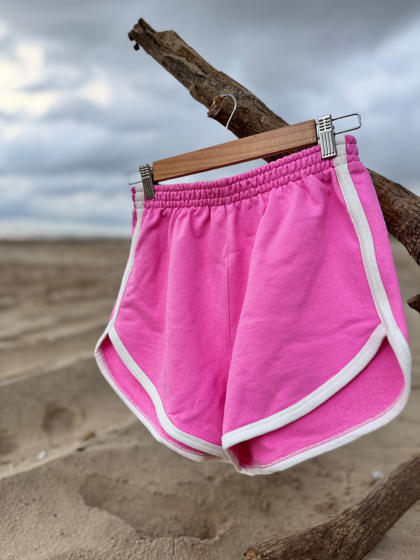 Pink at Sea Cotton Slim-Fit Dolphin Shorts