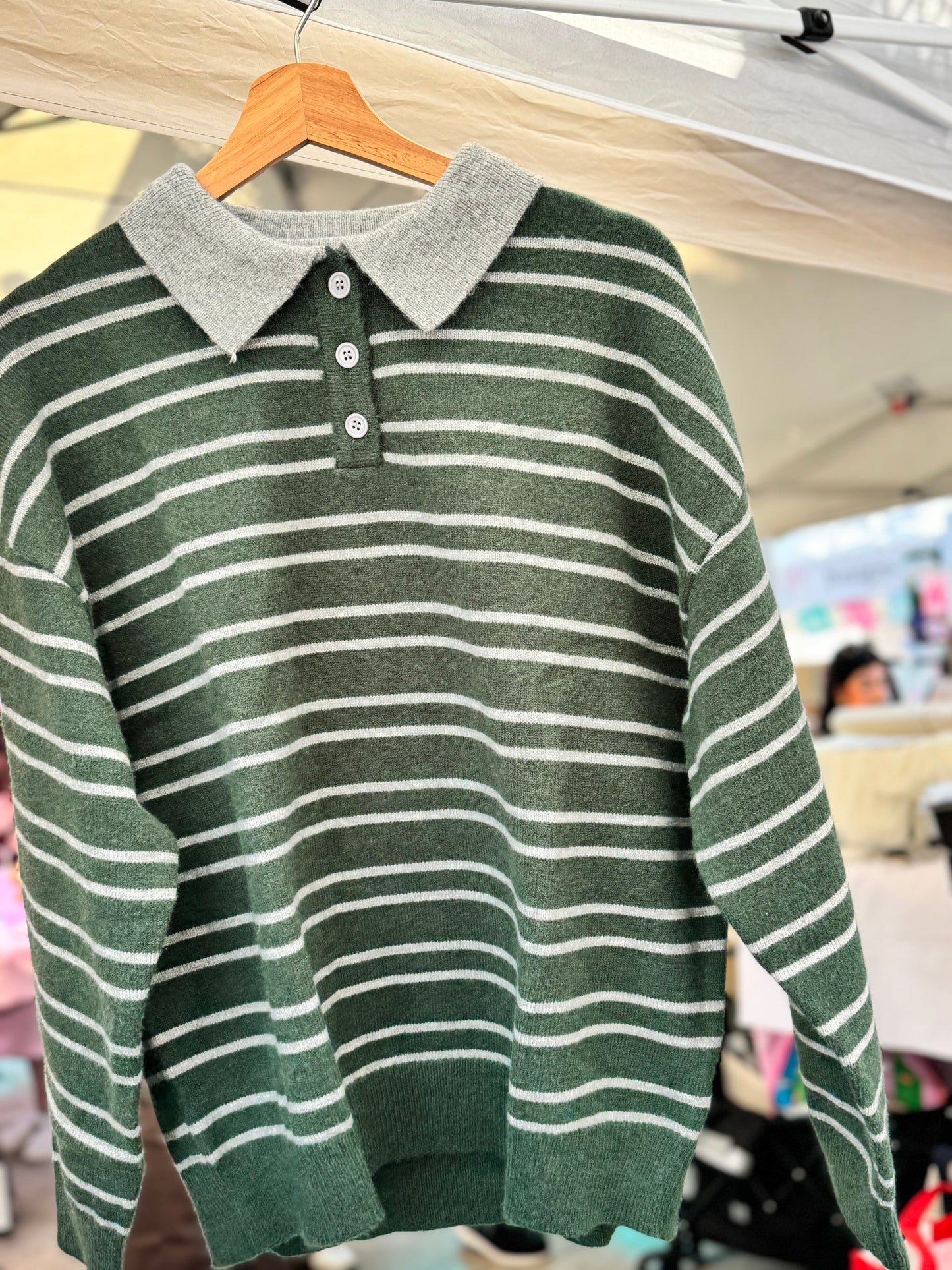 Green Fall Perfection Long Sleeve Sweater