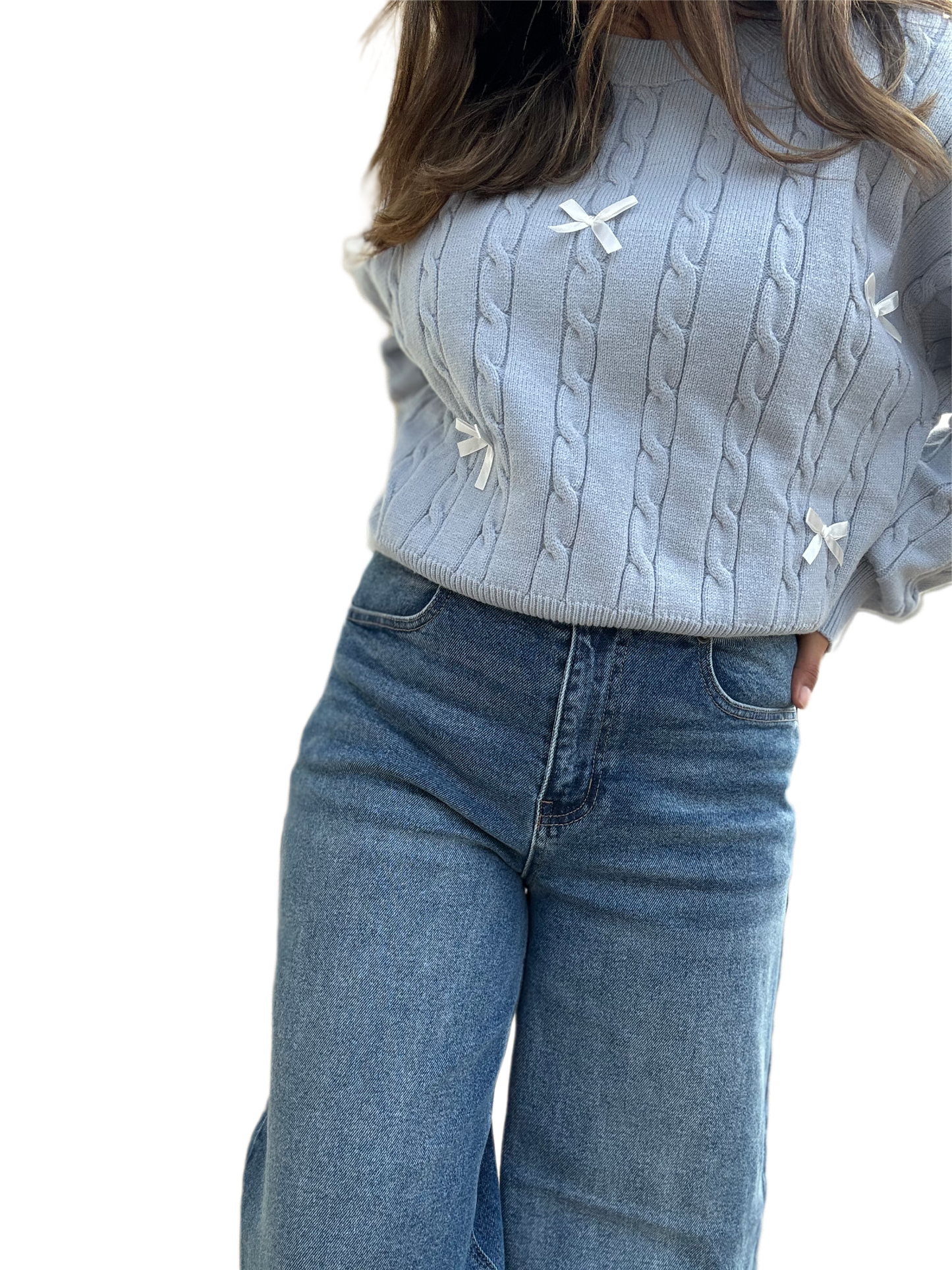 Chic Edge High-Waist Lace Wide Leg Crop Jeans