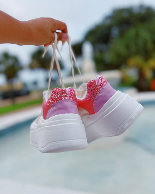 Platform Pink Off-White Sneakers