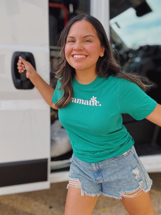Dramatic Evergreen Cotton T-Shirt