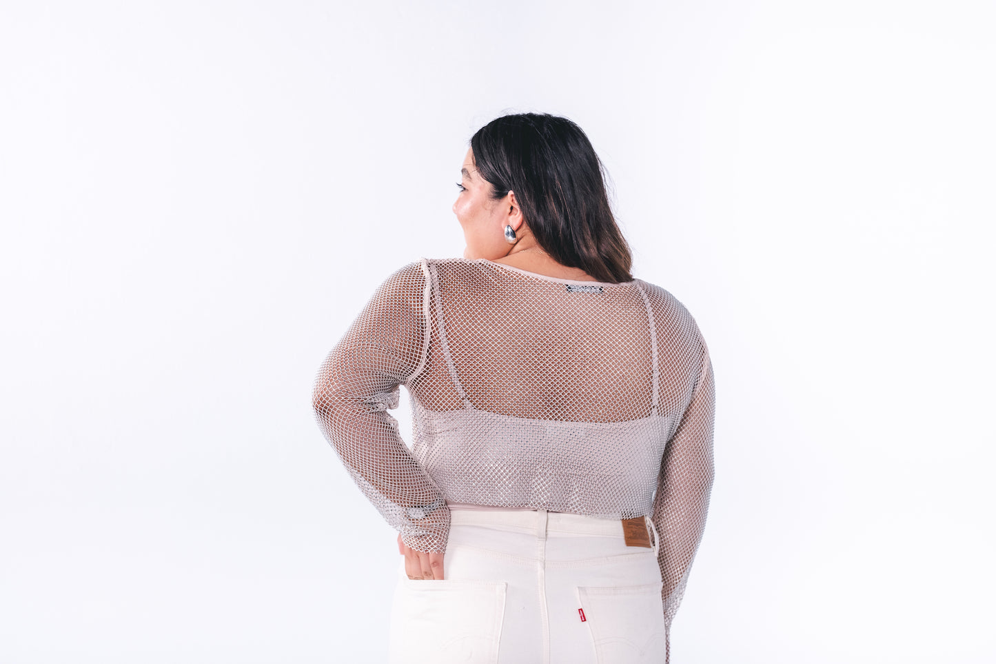 Mesh Long Sleeve Top