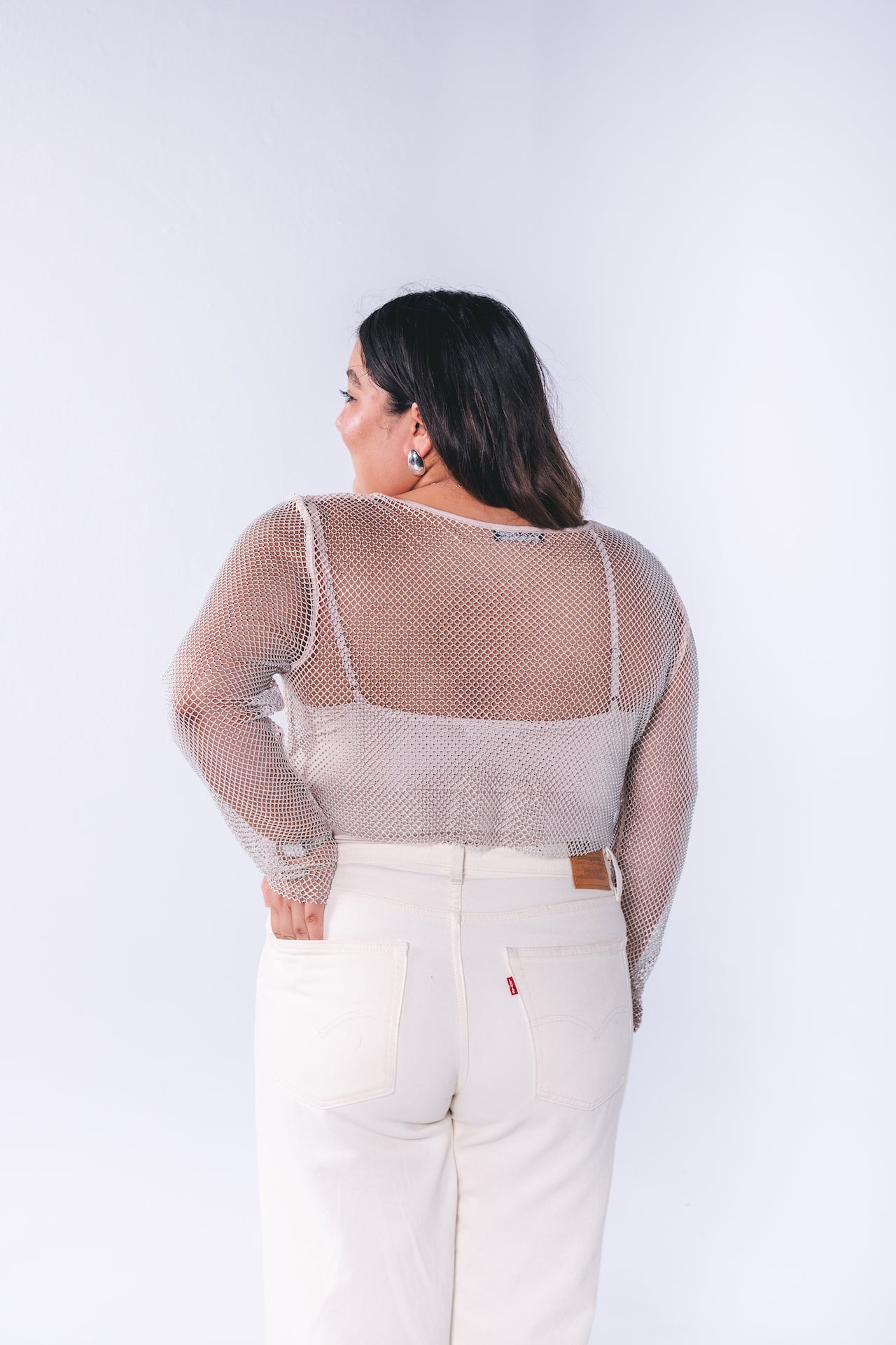 Mesh Long Sleeve Top