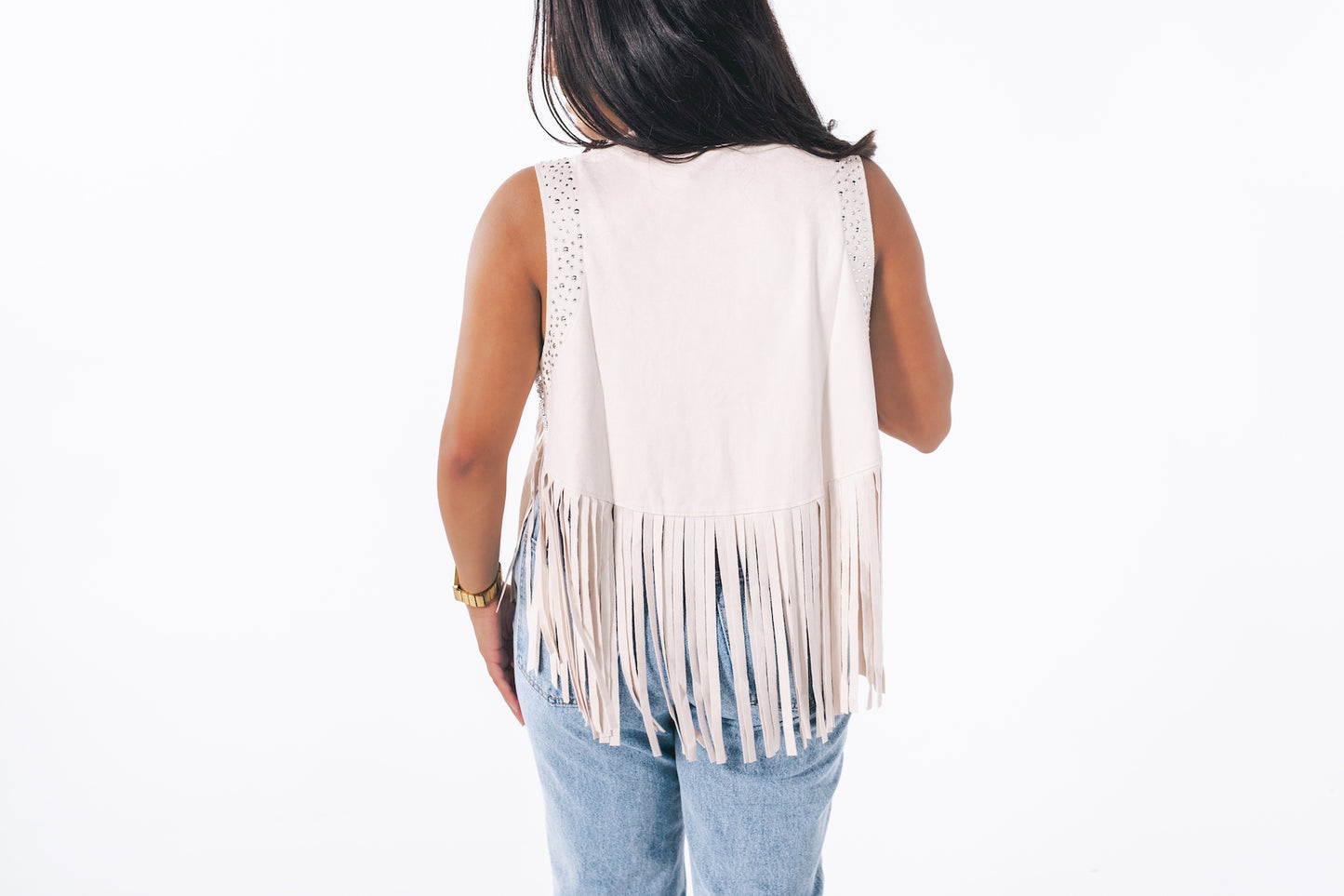 Fringe Rhinestone Vest