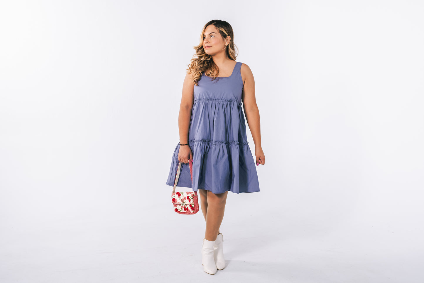 Tiered Vintage Poplin Dress